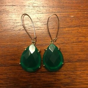 Kendra Scott green stone earrings